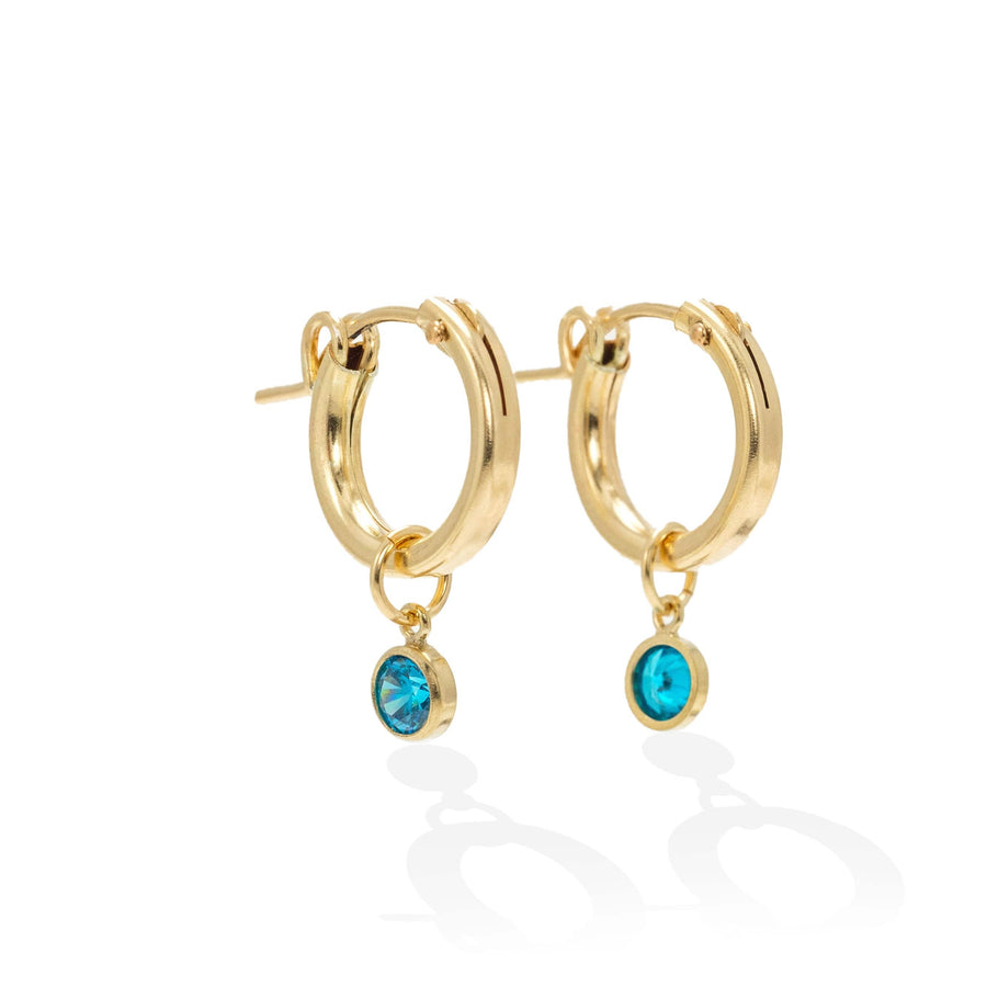 September Birthstone Gold-Filled Hoop Earrings