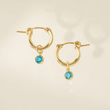 September Birthstone Gold-Filled Hoop Earrings