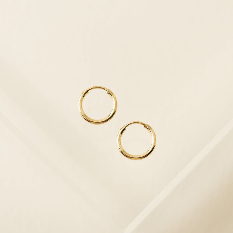 9mm Gold-Filled Infinity Hoop Earrings