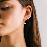 Amari Pearl Huggie Hoop Earrings