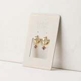 Asta Huggie Drop Hoop Earrings