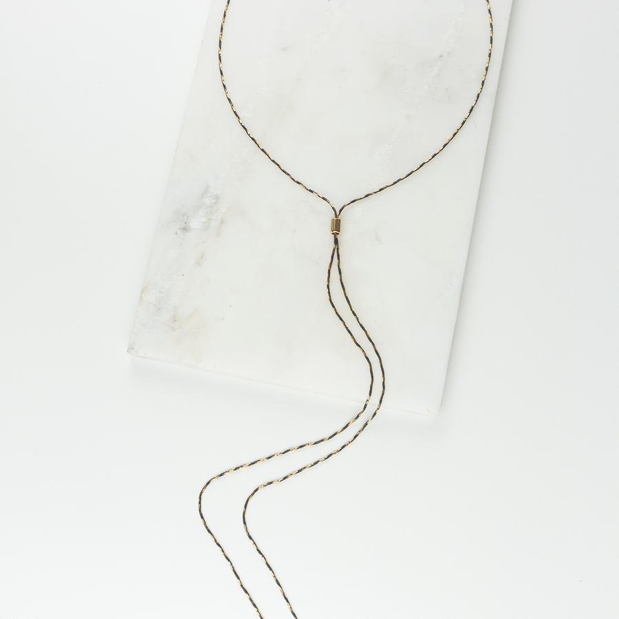 Austin Bolo Necklace Grey