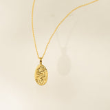 January Birth Flower Pendant Necklace