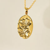 February Birth Flower Pendant Necklace