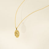 March Birth Flower Pendant Necklace