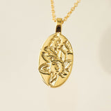 March Birth Flower Pendant Necklace