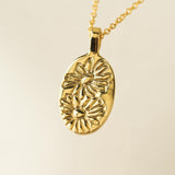 April Birth Flower Pendant Necklace