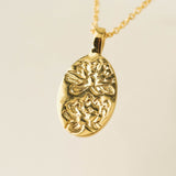 July Birth Flower Pendant Necklace