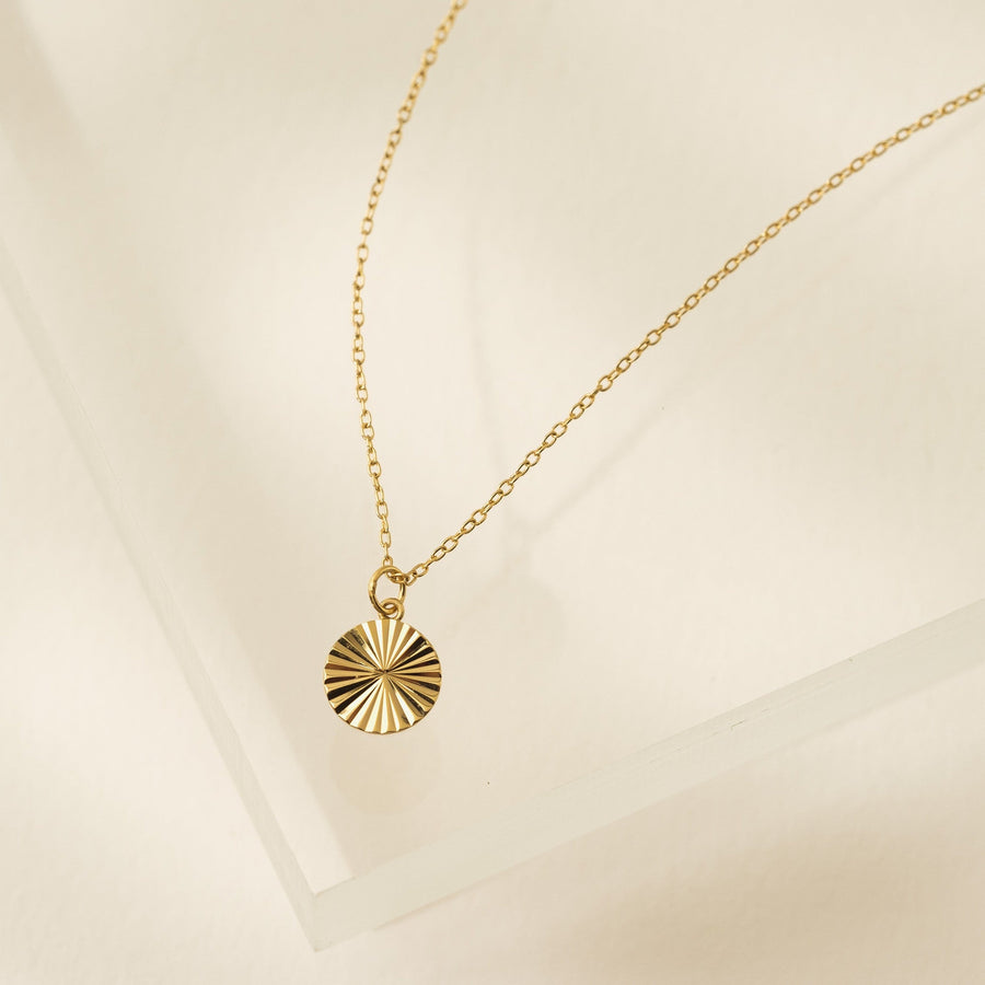 Coin Fluted Necklace