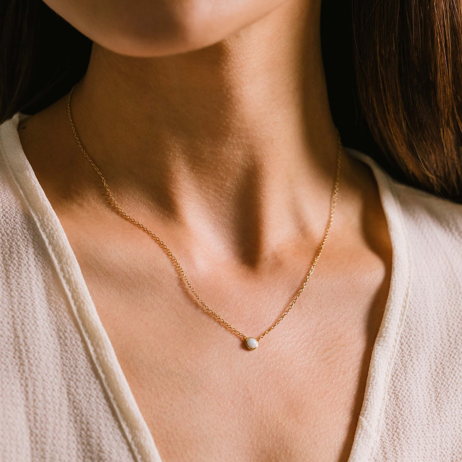 Raw Opal Pendant Necklace - Uniquelan Jewelry