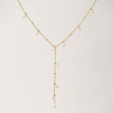 Dot Pearl Lariat Necklace