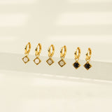 Eclipse Huggie Drop Hoop Earrings