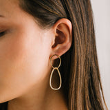 Encore Pave Large Linked Hoop Earrings Silver