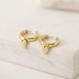 Everly Heart Huggie Hoop Earrings