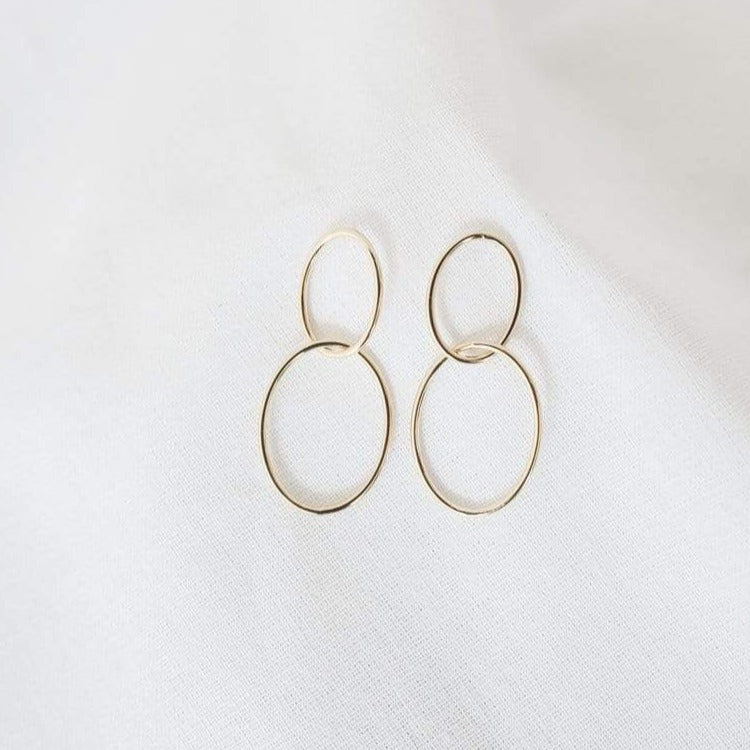 Infinity Hoop Earrings Gold