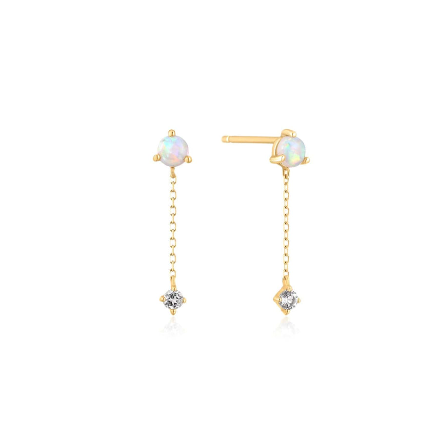 Opal + Topaz Drop Earrings