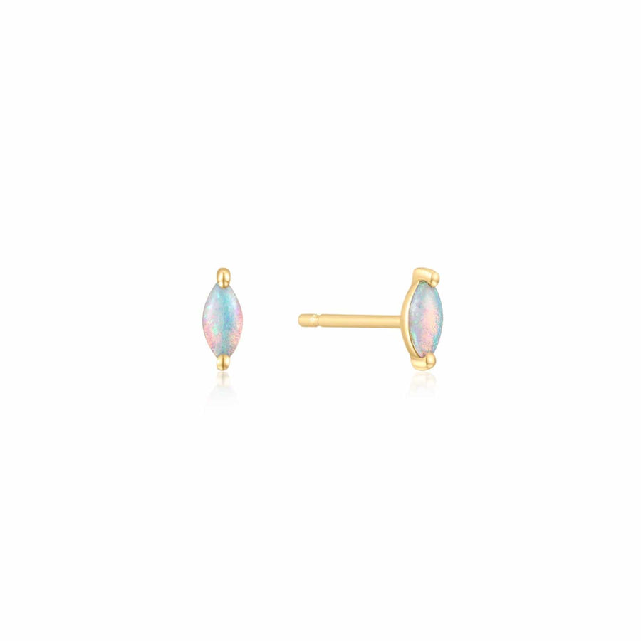 14k Marquise Opal Stud Earrings