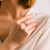 Heart Fluted Signet Ring