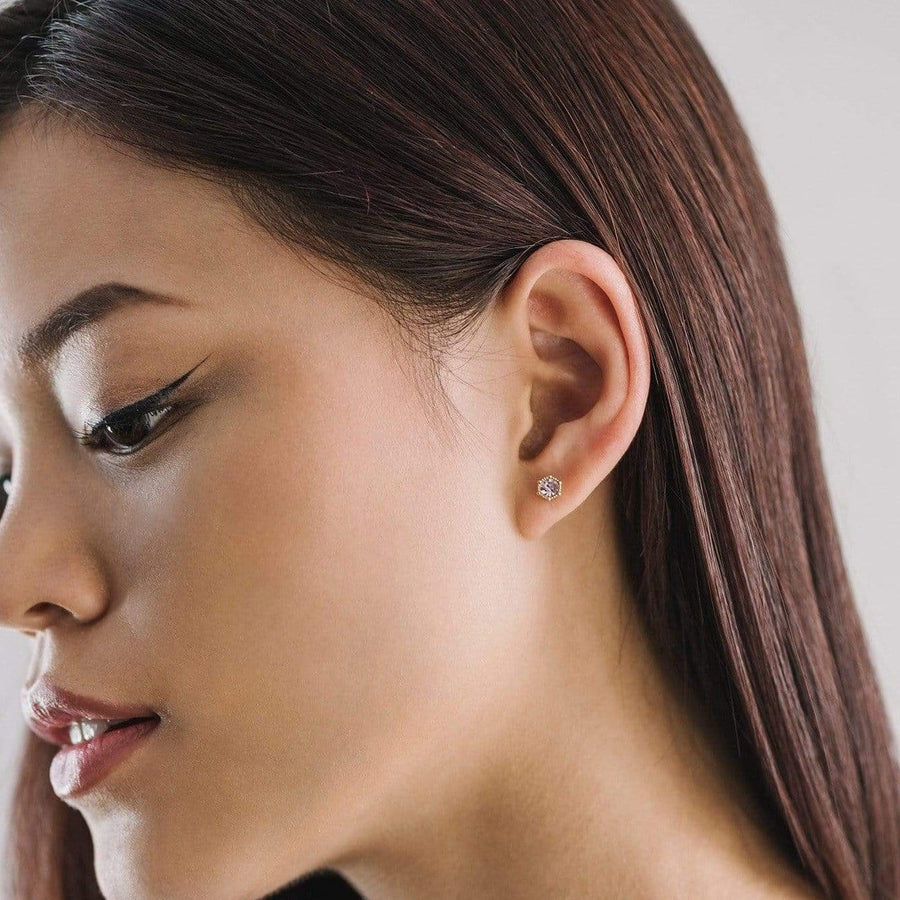 Astrid Stud Earring Shown on Woman's Ear