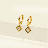 Eclipse Huggie Drop Hoop Earrings