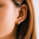 Marquise Chunky Huggie Hoop Earrings