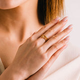 Moon Double Band Fortuna Ring