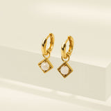 Eclipse Huggie Drop Hoop Earrings