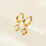 Eclipse Huggie Drop Hoop Earrings