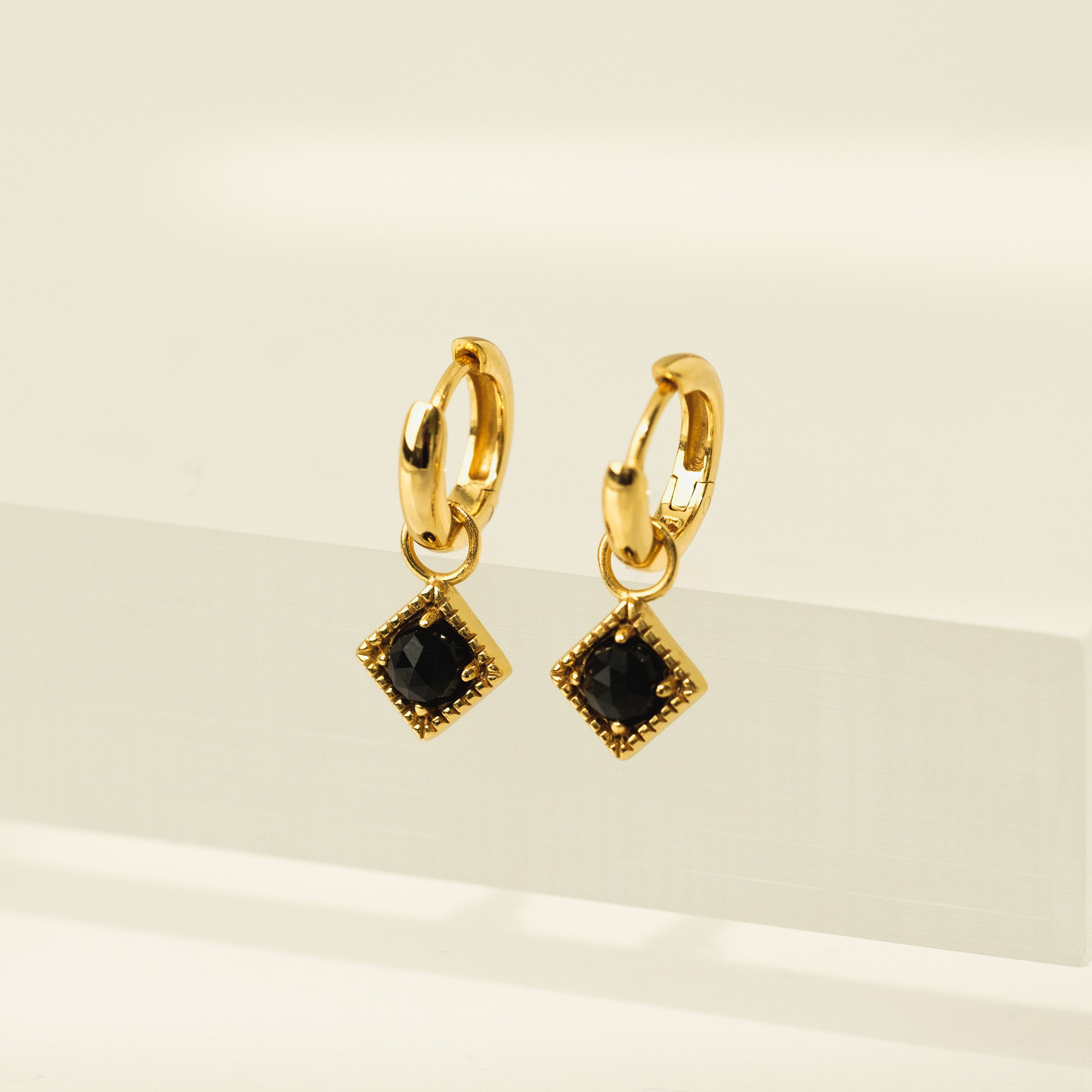 Eclipse Huggie Drop Hoop Earrings