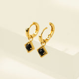 Eclipse Huggie Drop Hoop Earrings