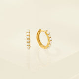 Opal 15mm Hoop Earrings