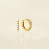 Pearl 15mm Hoop Earrings