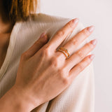 Rainbow Double Band Fortuna Ring