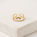 Rainbow Double Band Fortuna Ring