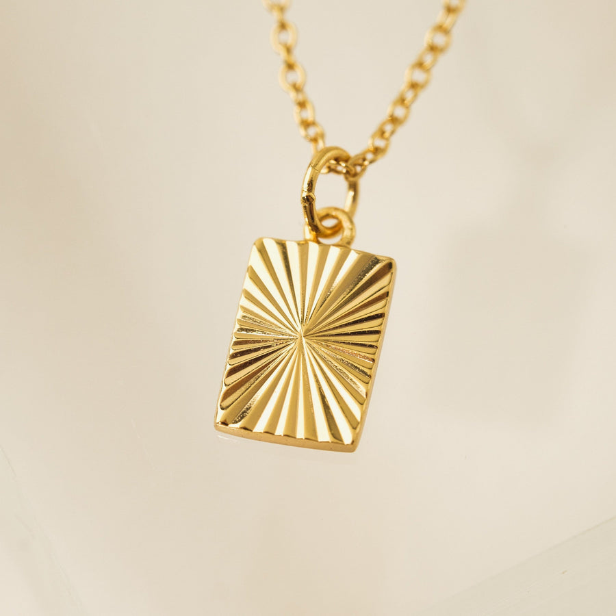 Rectangle Fluted Necklace
