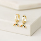Riot Rainbow Drop Hoop Earrings