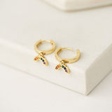 Riot Rainbow Drop Hoop Earrings