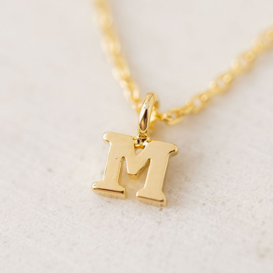 Gold Sincerely Yours Initial Necklace