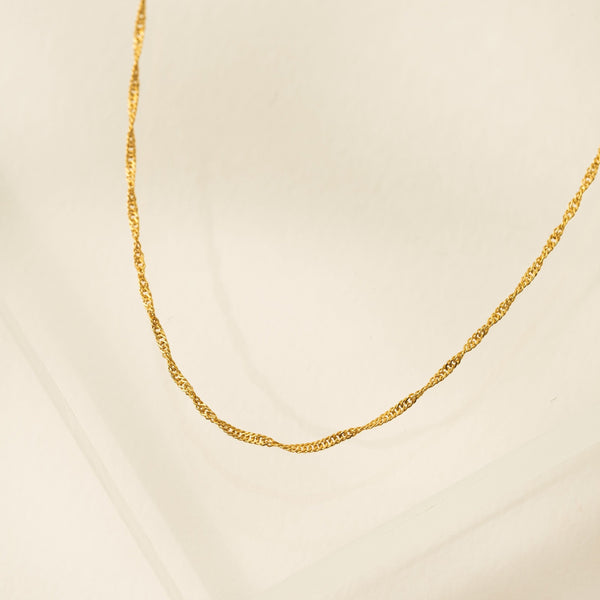 Singapore Chain Gold-Filled Necklace – Lover's Tempo