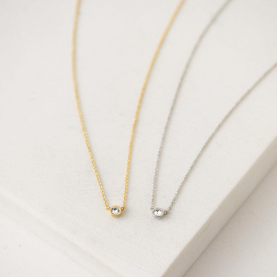 Solitaire Necklace Gold