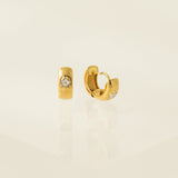 Star Chunky Huggie Hoop Earrings